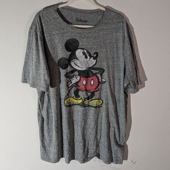 Disney Mickey Mouse Gray Graphic Tee Tshirt Women's Size 2X - Picture 2 of 4